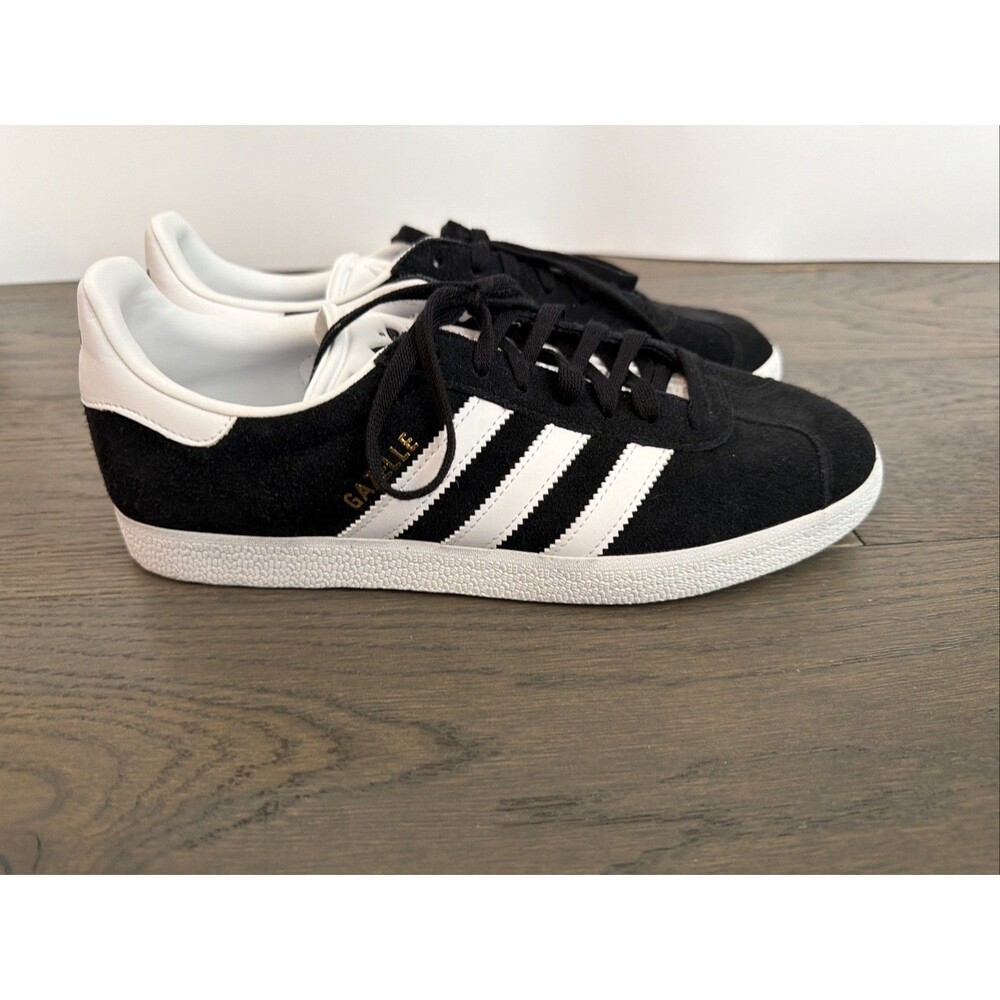 adidas Gazelle Black White Lace Up Low Top Sneakers Athletic Shoes Size 9 B2507 - Picture 6 of 7